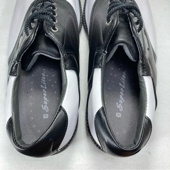 FootJoy SuperLites 58088 White Black Leather Low Golf Shoes Men's Sz 9.5